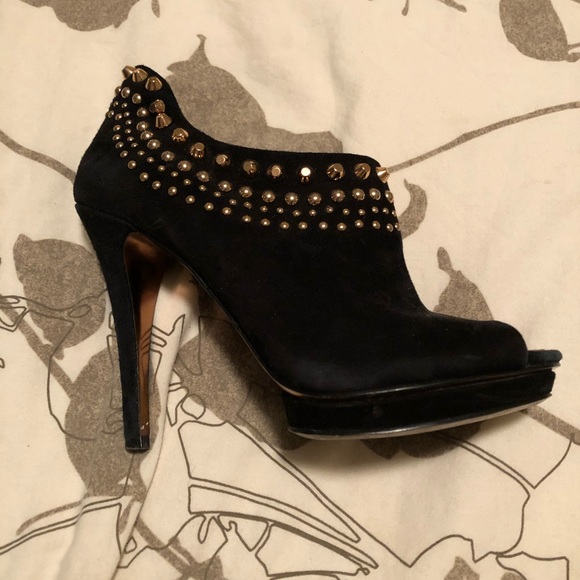BCBG Suede Peeptoe Booties - Picture 1 of 1